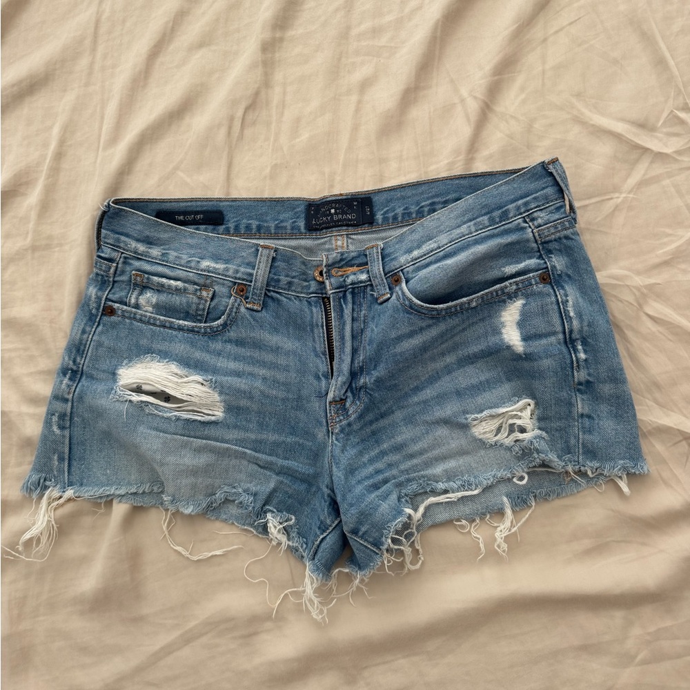 Lucky Brand Blue Distressed Jean Shorts